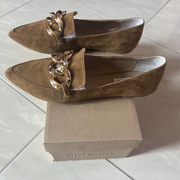 2806 Steve Madden Women's Flats Cognac Suede 8.5 - Picture 3 of 10